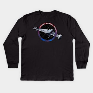 H - WING FIGHTER CORPS REDBLUE Kids Long Sleeve T-Shirt